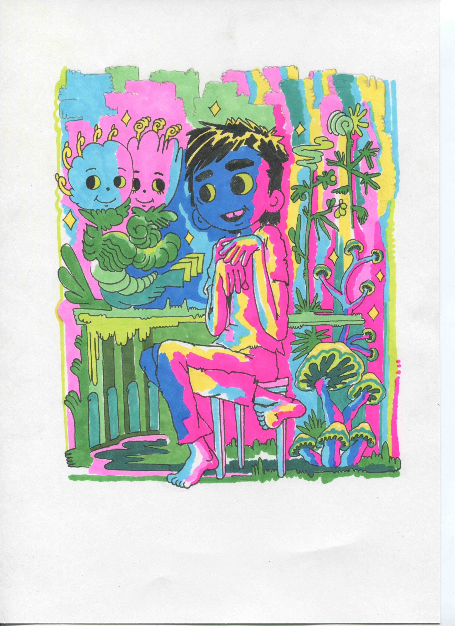 Mushroom Dreams (drawing for a private collection)