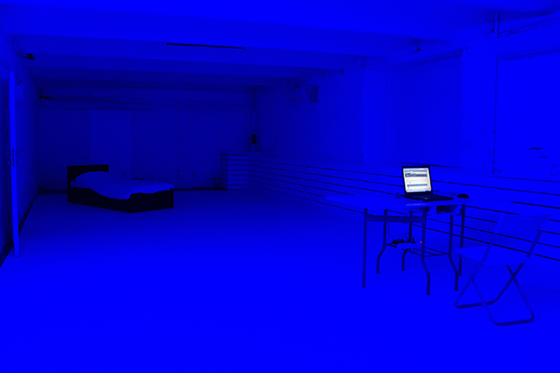 Iceberg-18010813. Blue Room, constructed situation. Curated by Ivan Isaev, Moscow, Russia, 2018