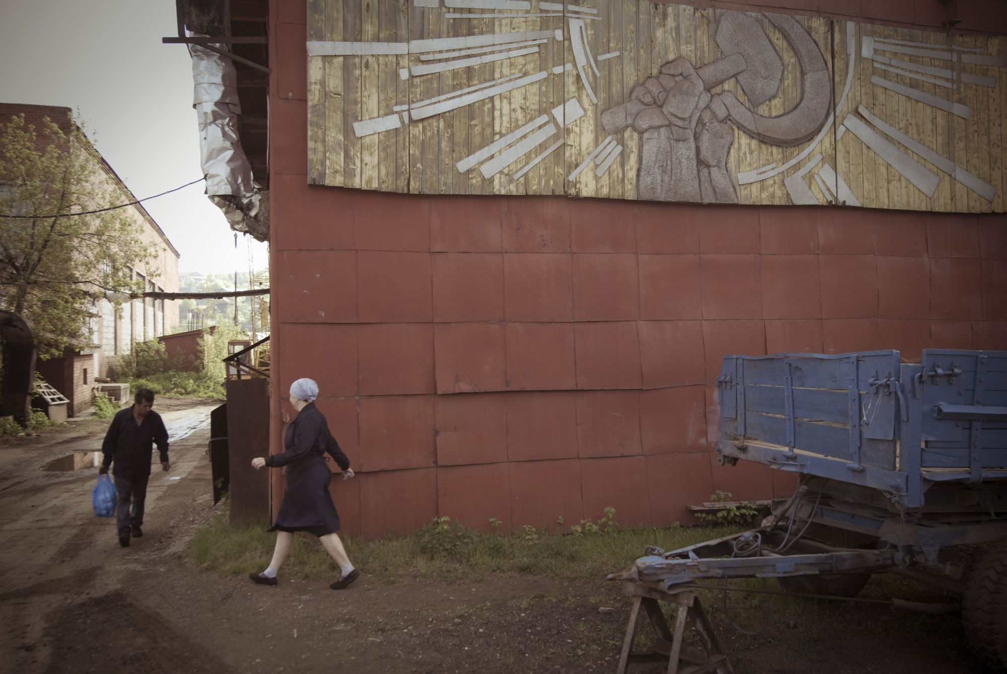 The Soviet-Era Factory, 2011. This factory in a small Urals settlement called Arti has been making scythes and sewing needles and using the same techniques since the Soviet times