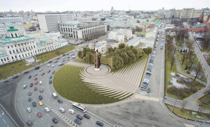Pedestal design for Moscow Vladimir the Great Statue revealed