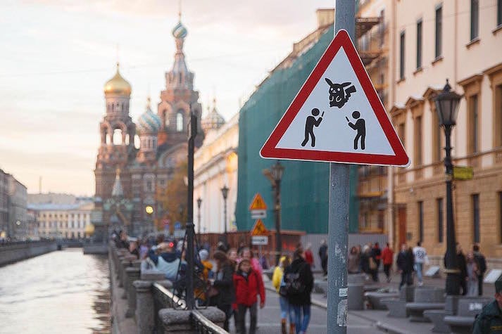Beware: Pokemon road sign installed in St Petersburg