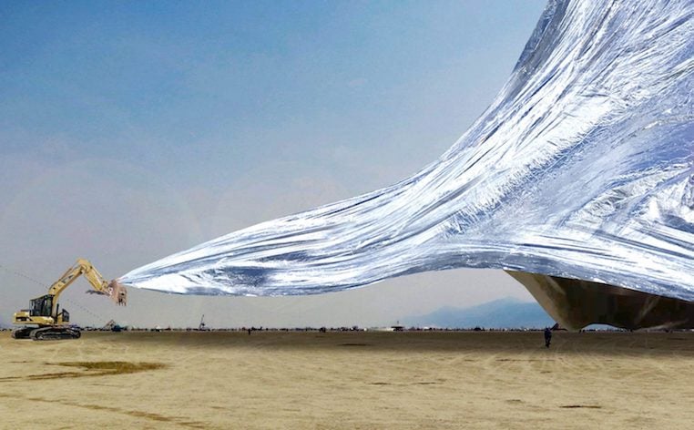 Meet the Russian artist making a space blanket sculpture bigger than your house