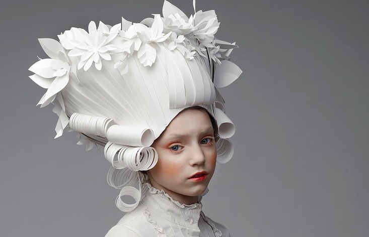 Russian artist defies gravity with stunning baroque-style paper wigs