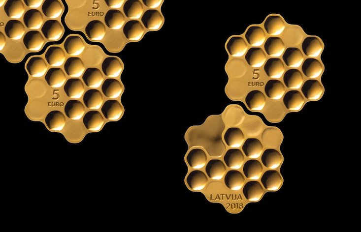 Check out the sweet new honeycomb coin celebrating Latvia's natural beauty