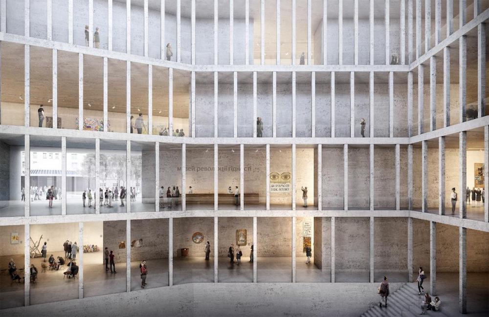 Designs for the new museum. Image: Kleihues + Kleihues