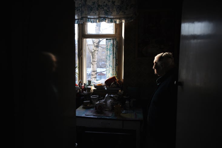 Nadezhda says see can sometimes see the light when she looks through the kitchen window (Image: Ageing, Natalya Reznik, 2011 — present)