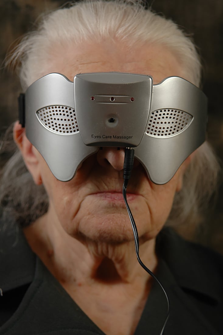 The eye massager is supposed to heal tired eyes (Image: Ageing, Natalya Reznik, 2011 — present)