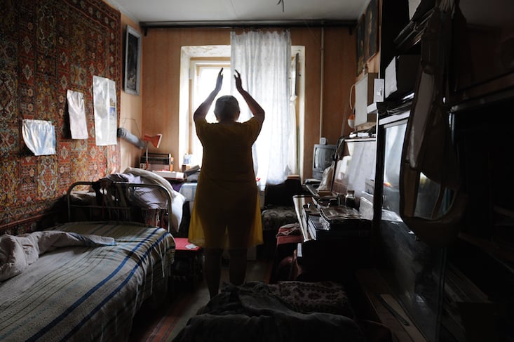 Nadezhda used to do her exercises every day. Now she only does them rarely (Image: Ageing, Natalya Reznik, 2011 — present)