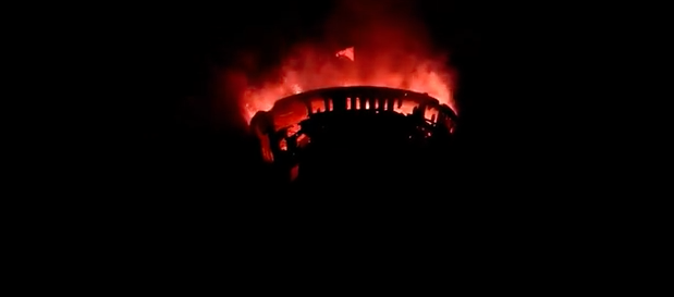 Croatia's iconic Vukovar water tower blazes as symbolic unity flame