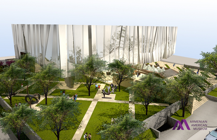 Visualisation of the museum's exterior (Image: Armenian American Museum)