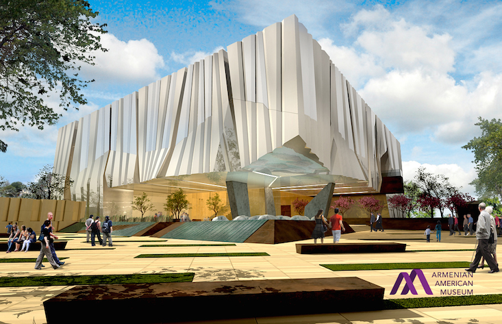 Visualisation of the museum's exterior (Image: Armenian American Museum)