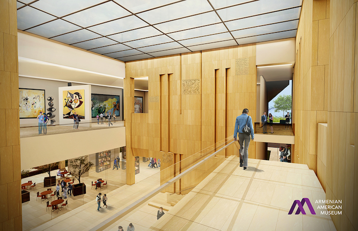 Visualisation of the museum's interior (Image: Armenian American Museum)