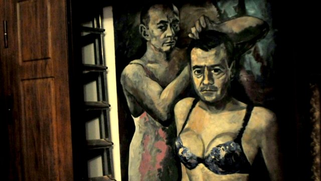 Police confiscate Putin underwear painting