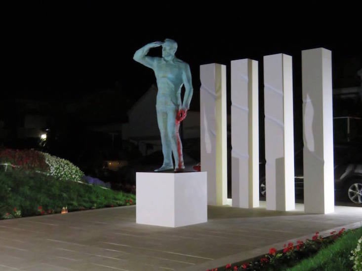 New Croatian monument already the subject of paint protest