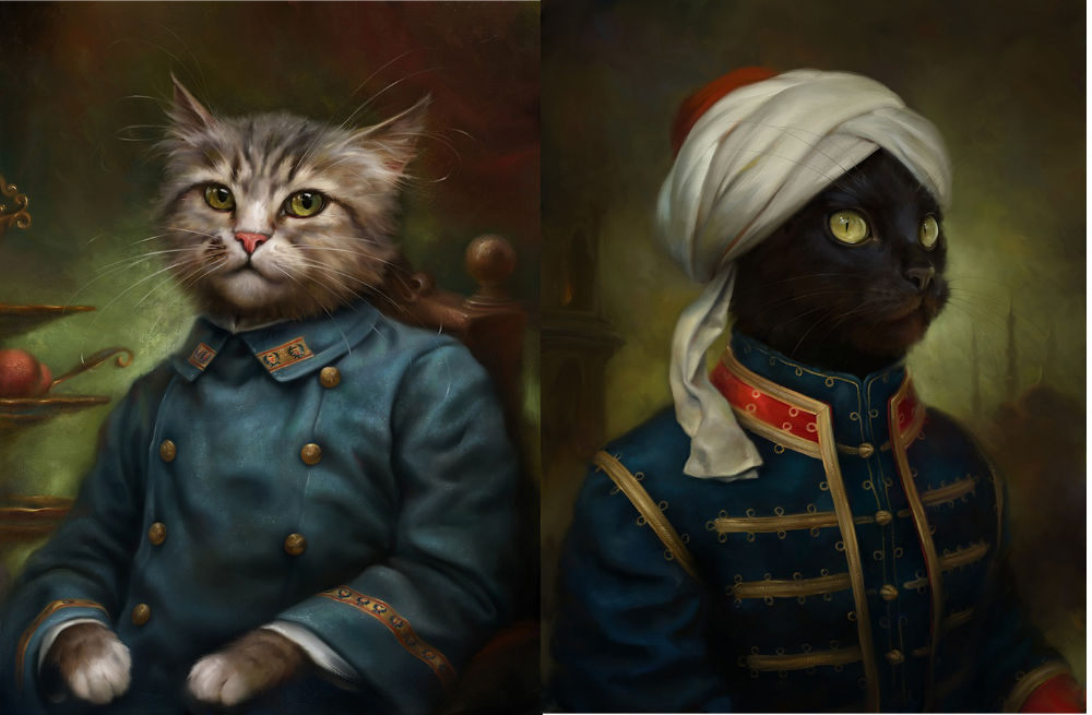 Hermitage Museum cats honoured in portraits