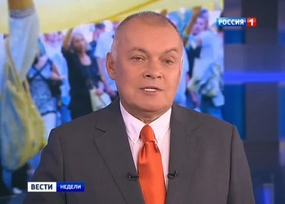 News channel Russia 1 publishes open letter in support of sanctioned pro-Kremlin journalist Kiselyov