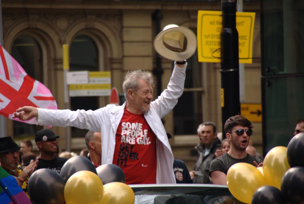 Sir Ian McKellen at Manchester Pride 2010. Photograph: Stuart Grout under a CC licence