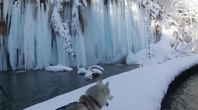 Croatia’s Plitvice Lakes become a winter wonderland