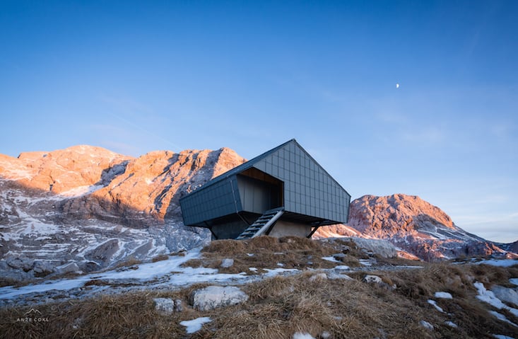 Slovenian architects transform World War One bunker into serene mountain retreat