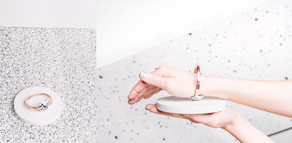 A bracelet designed to correct hand position for office workers. From the MIKO+ range by Martyna Świerczyńska and Ewa Dulcet