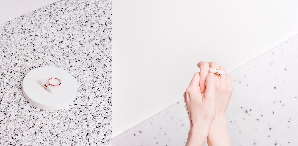 A ring designed to massage muscles in the hand. From the MIKO+ range by Martyna Świerczyńska and Ewa Dulcet