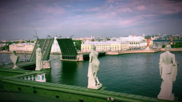 From the roof of the Winter Palace, Russian Navy Day was almost magical