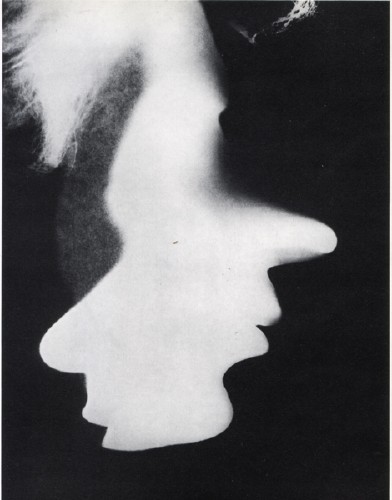 Double Portrait, 1923, an early example of cameraless photo which the artist dubbed as a “photogram”. (Image: Wikiart) 