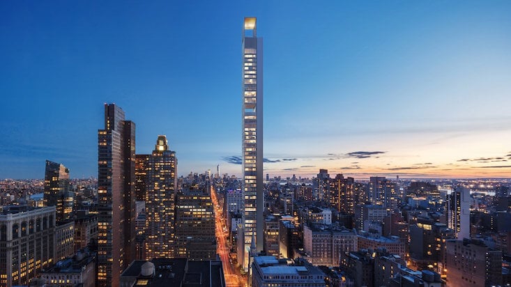 Moscow architecture studio Meganom to design slender supertall New York skyscraper