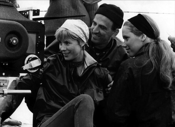 Bibi Andersson, Ingmar Bergman and Liv Ullmann in Persona (1966)