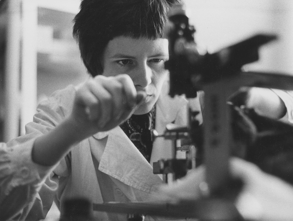 At the USSR Academy of Sciences Institute of Biophysics (1974)
