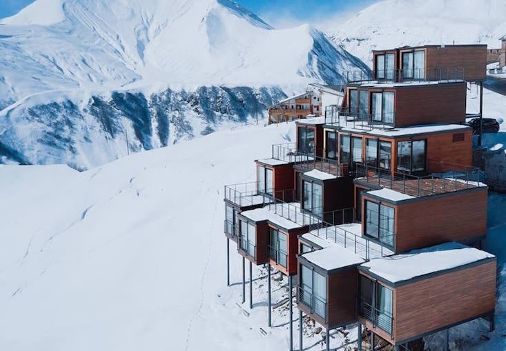 Savour the slopes at the Georgian ski resort crafted from shipping containers