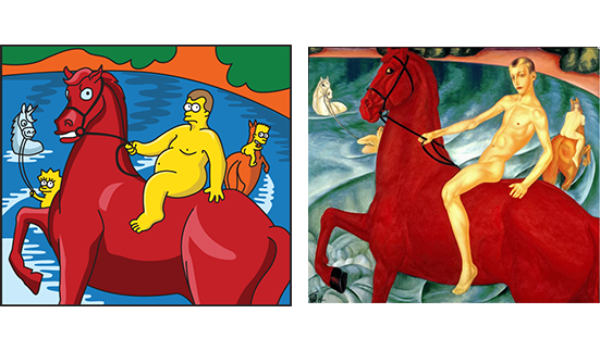 Kuzma Petrov-Vodkin, Bathing of a Red Horse (1912)