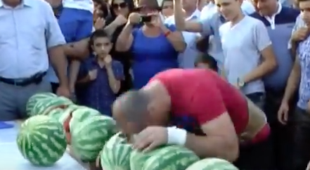 Melon-dramatic: check out Azerbaijan’s thrilling watermelon smashing competition