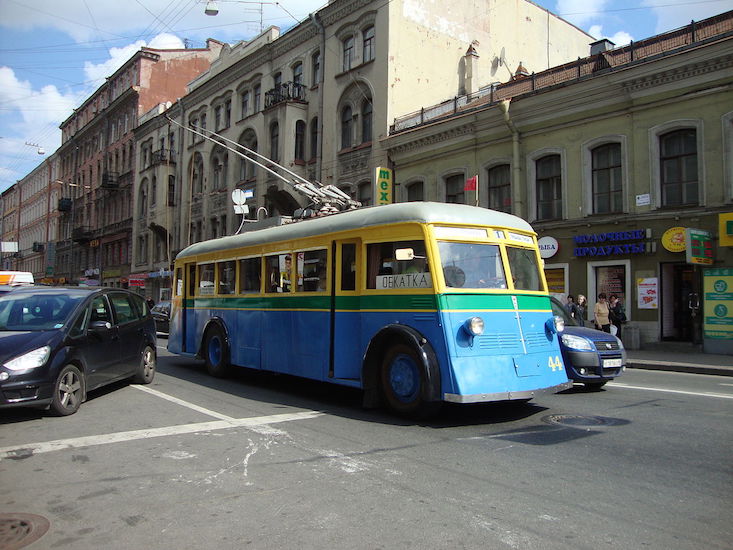 Ride back in time on a retro trolleybus in Moscow