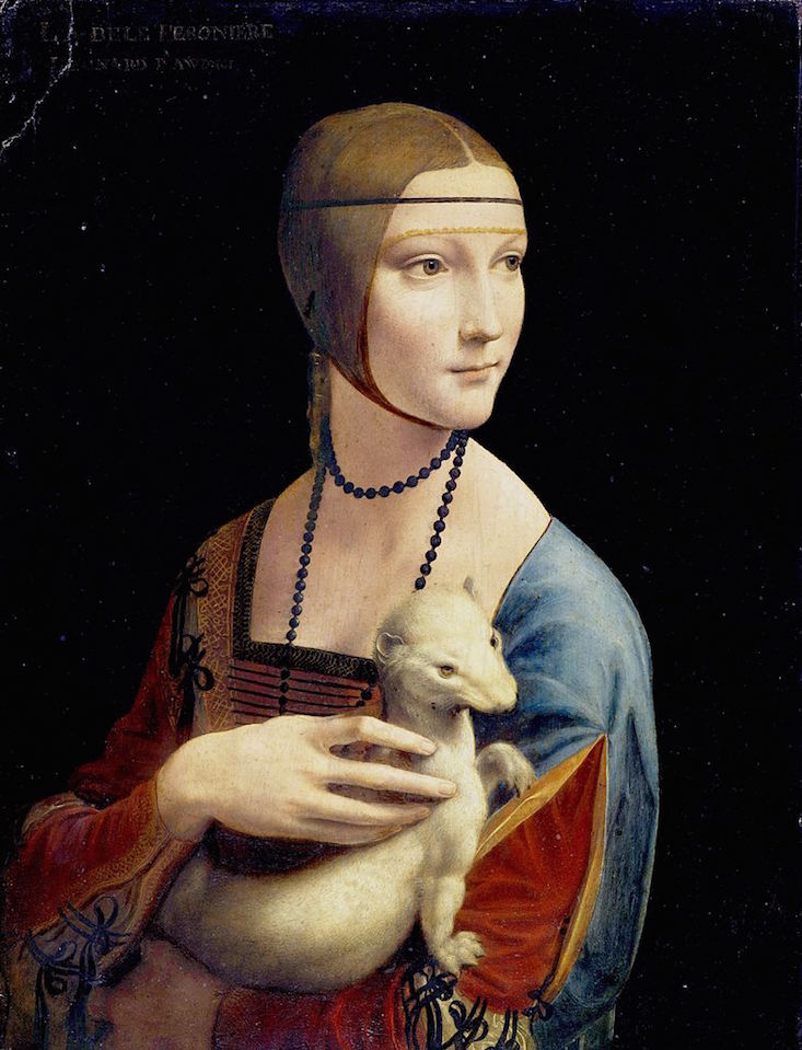 The Lady with an Ermine, circa 1490, Leonardo da Vinci