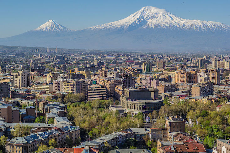 Armenia in search of independence anniversary logo and slogan