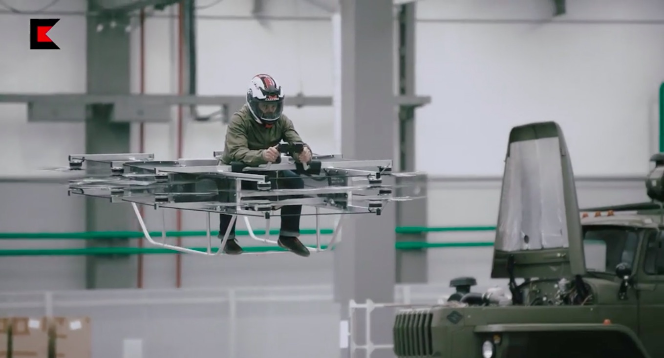 Behold Kalashnikov’s latest invention: the flying motorcycle