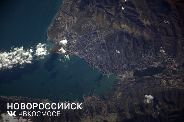 Novorossiysk from space. Image: #InSpace / VKontakte