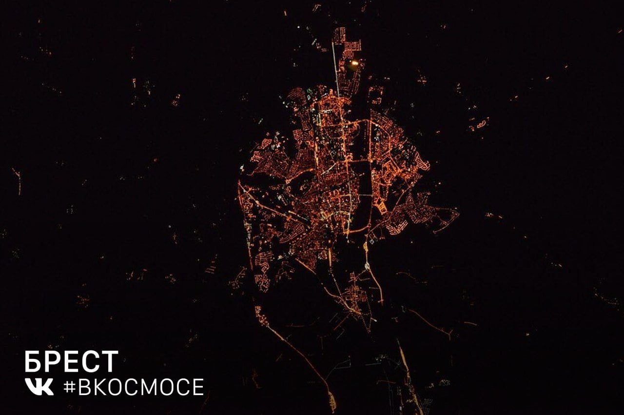 Brest from space. Image: #InSpace / VKontakte
