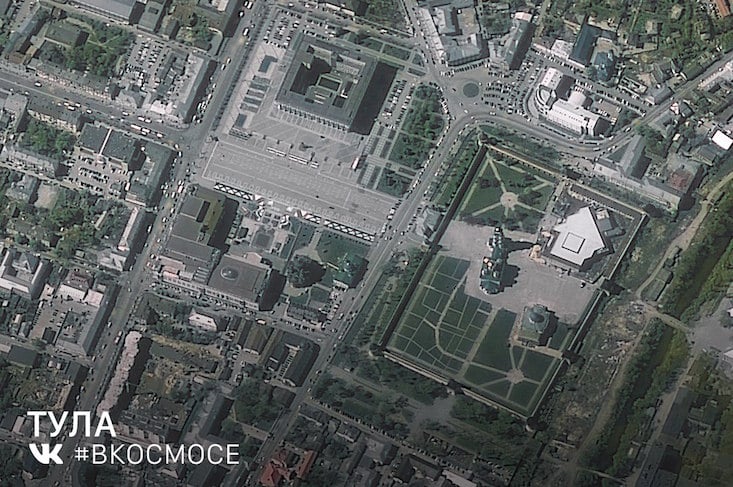 Tula from space. Image: #InSpace / VKontakte