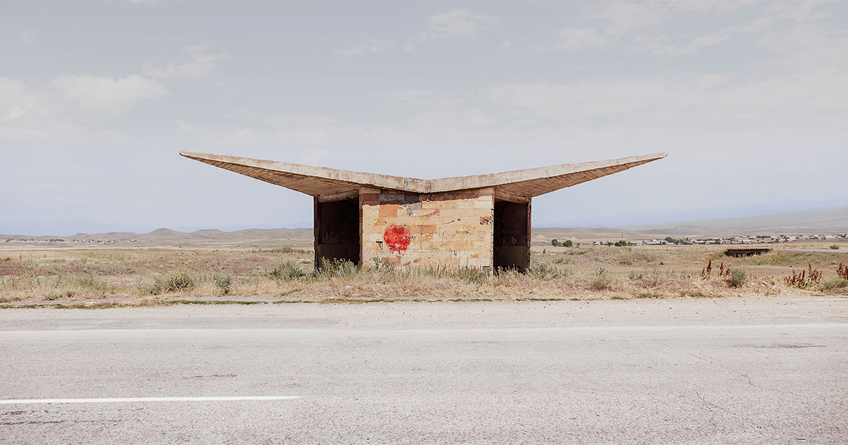 A Georgian design studio invites you to destroy their Soviet bus stop-inspired benches 