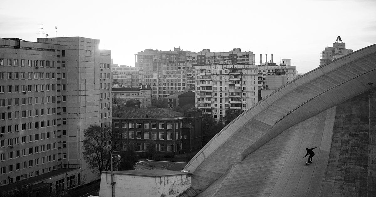 Ride the roof: the secret skateboarding paradise on top of Moscow's Soviet-era buildings