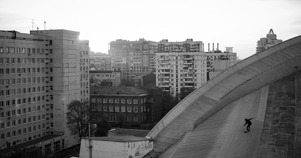 Ride the roof: the secret skateboarding paradise on top of Moscow’s Soviet-era buildings