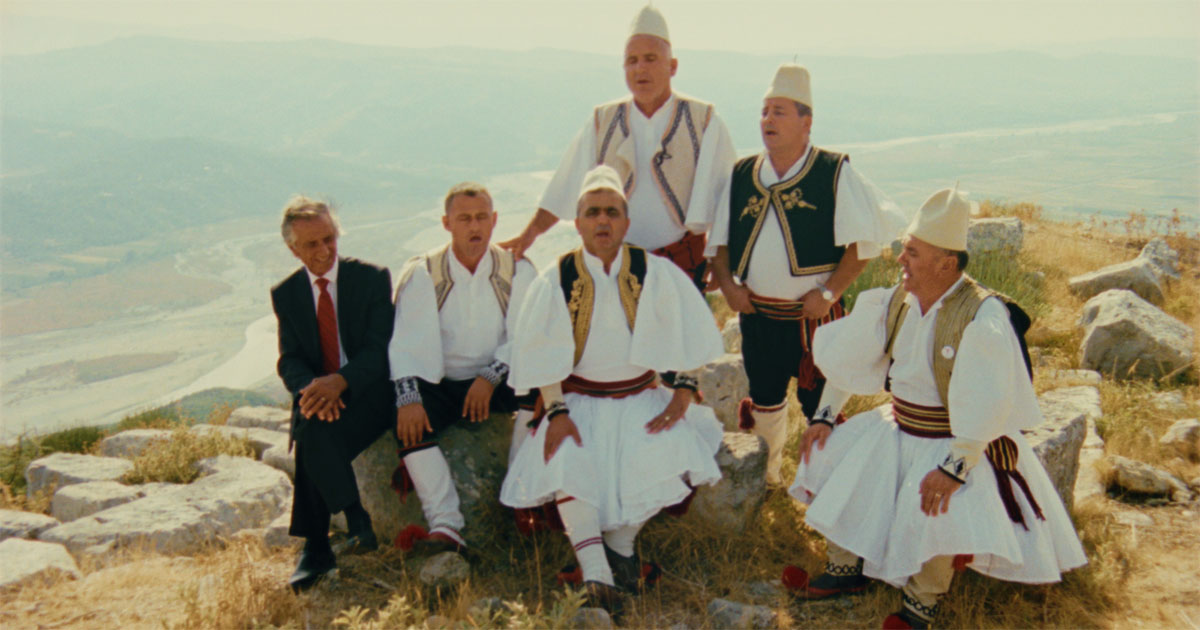 Take a moment to reflect on the pristine, geometric beauty of this roadside Albanian mosque