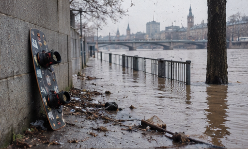 Extreme weather to extreme sport: Moscow wakeboarder rides floodwaters